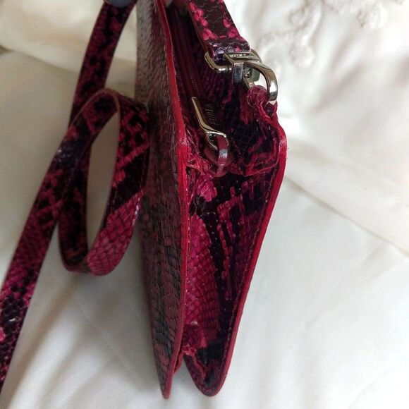 Furla Vintage  Small 💗Pink Snake Skin Purse - Picture 14 of 15